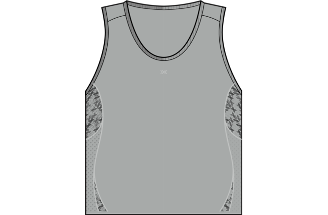 X-BIONIC Unisex XCeed Run Discover Tank Top seal grey