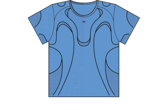 X-BIONIC Men XCeed Run Perform Shirt eternal ice