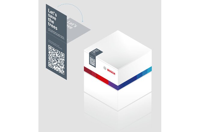 Bosch eBike Möbelsystem: Info-Banderole 8.5x19.5cm französisch... grau