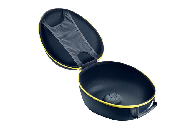 CP helmet hard case blue with yellow logo