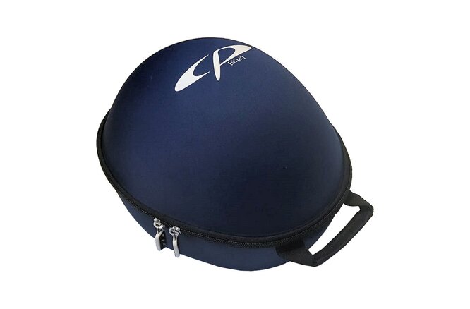CP helmet hard case blue with white logo