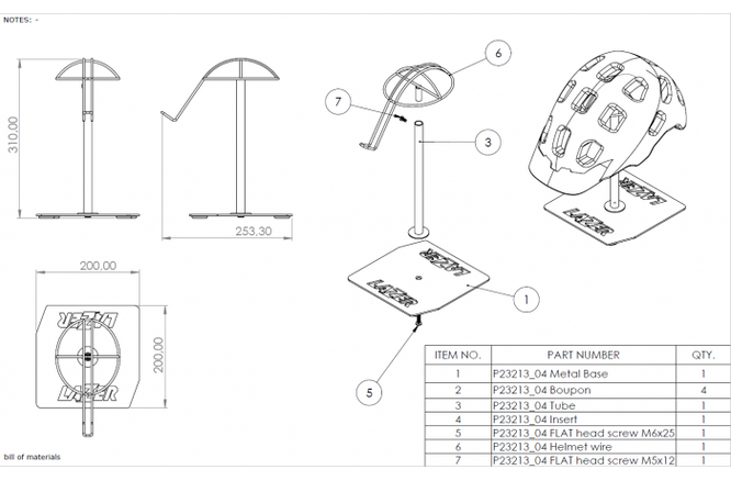 LAZER Single Helmet Display