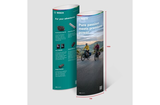Bosch eBike Aufsteller MY26 - Modelljahr 2026 1900x650mm... faltbar deutsch