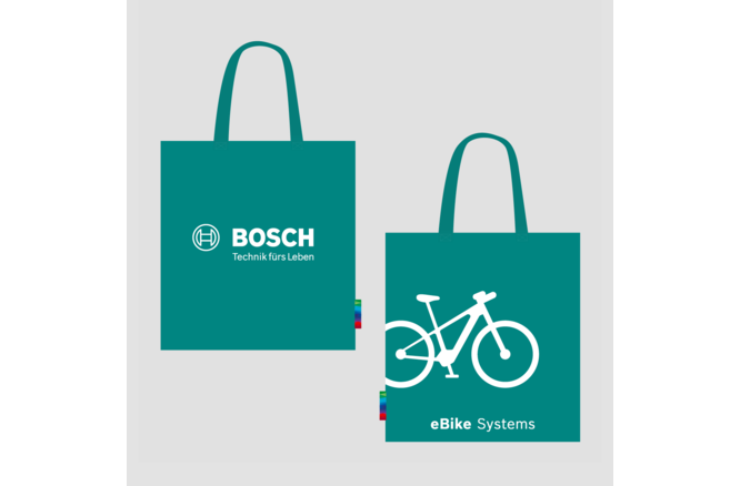 Bosch Baumwolltasche eBike türkis Set à 50 Stück