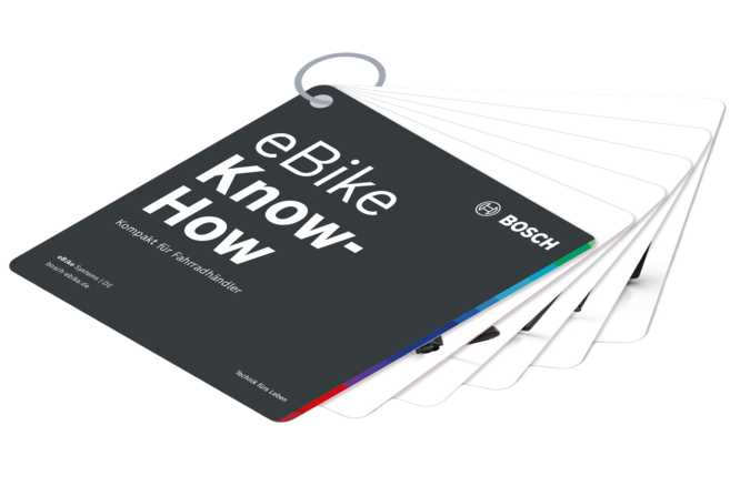 Bosch Kartenset eBike Know-How 7 Karten 11x13x3.5 cm deutsch