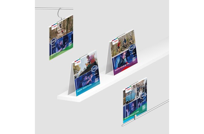 Bosch Regaldisplay ABS 4 Motive 23x20x1.5 cm deutsch