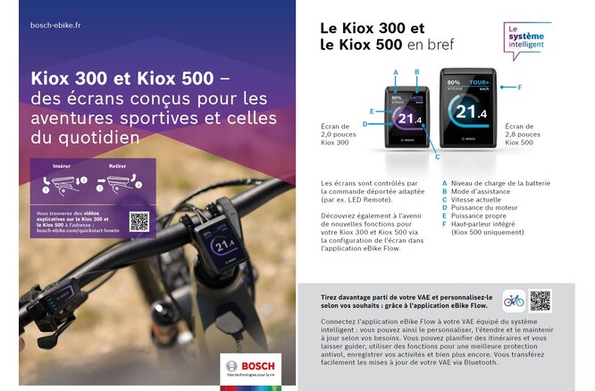Bosch Quickstartguide Kiox 300 / Kiox 500 französisch 120x170mm