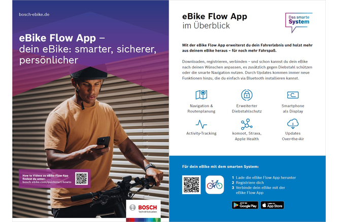 Bosch Quickstartguide eBike Flow App deutsch 120x170mm