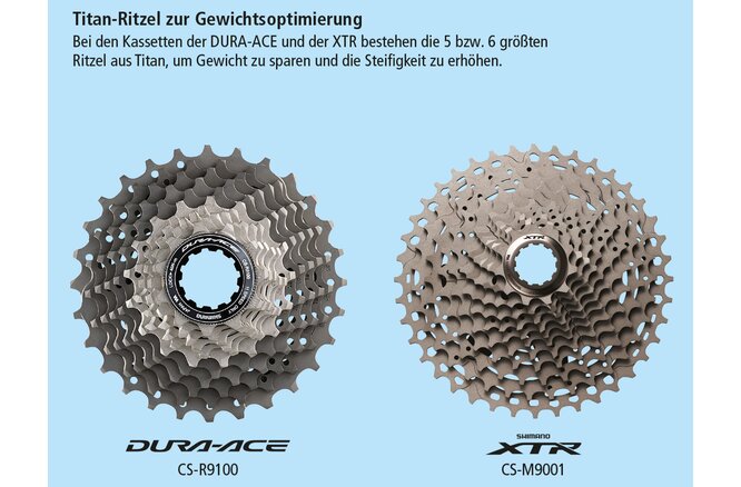 Shimano Kassette XTR CS-M9001 11-Gang 11-40 Zähne